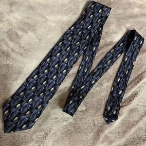 Antonio Collection Silk Necktie Geometric‎ Pattern Hand Made Men's Tie Vintage